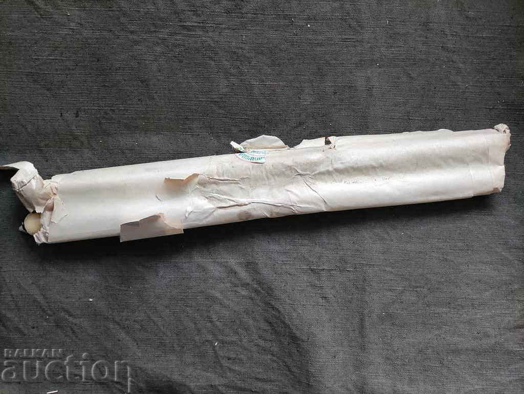 Two large wax candles Two large wax candles