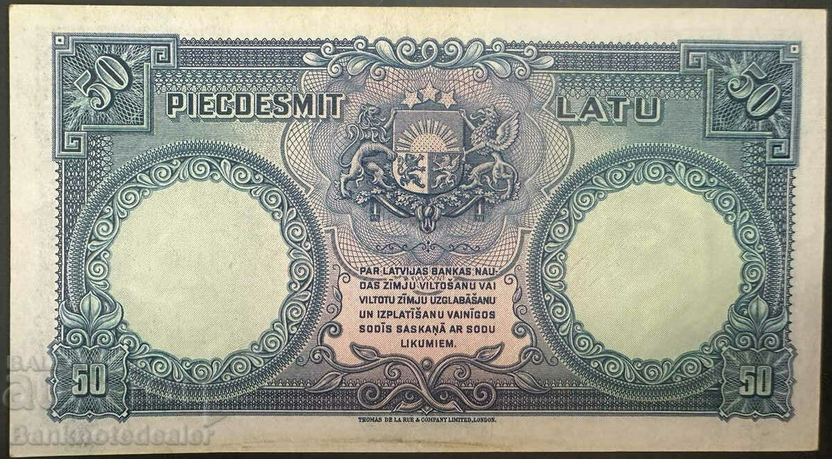 Latvia 50 Latu 1934 Pick Ref 0715 with price 150.00 BGN | € 76.69 Latvia 50 Latu 1934 Pick Ref 0715 with price 150.00 BGN | € 76.69