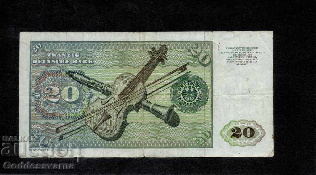 Germany 20 Mark 1980 Pick 32 Ref 8557 with price 35.00 BGN | € 17.90 Germany 20 Mark 1980 Pick 32 Ref 8557 with price 35.00 BGN | € 17.90