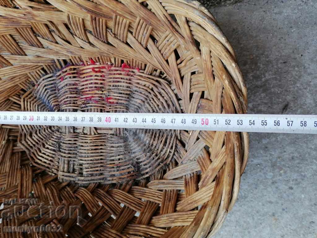 Old knit basket, wooden - 5 Old knit basket, wooden - 5