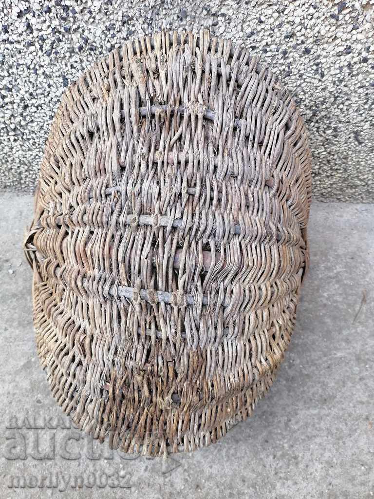 Old knit basket, wooden - 6 Old knit basket, wooden - 6
