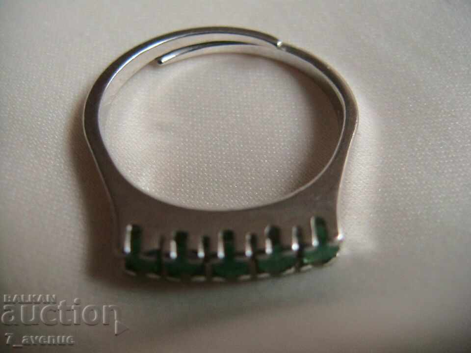 RING silver with stamp 835, with Emerald, 09.03.2021 - 6 RING silver with stamp 835, with Emerald, 09.03.2021 - 6