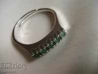 RING silver with stamp 835, with Emerald, 09.03.2021