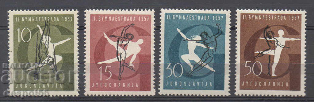 1957. Iugoslavia. Gimnastica 1957.