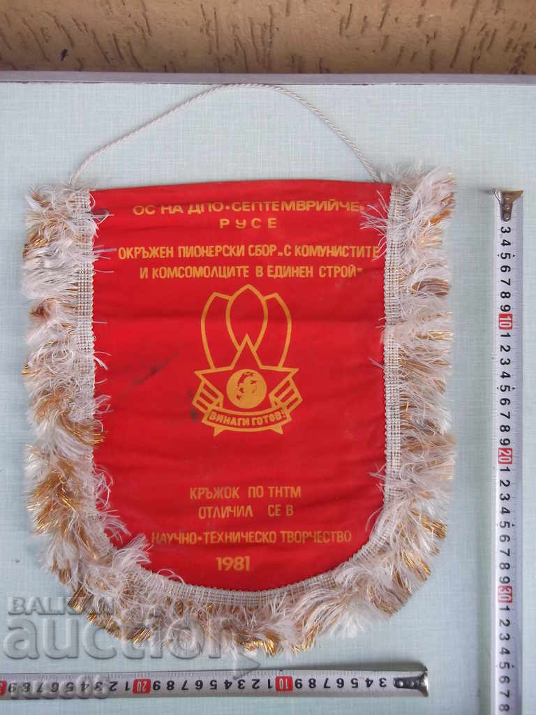 Award flag "Circle on TNTM distinguished itself in NTT-1981-Ruse"