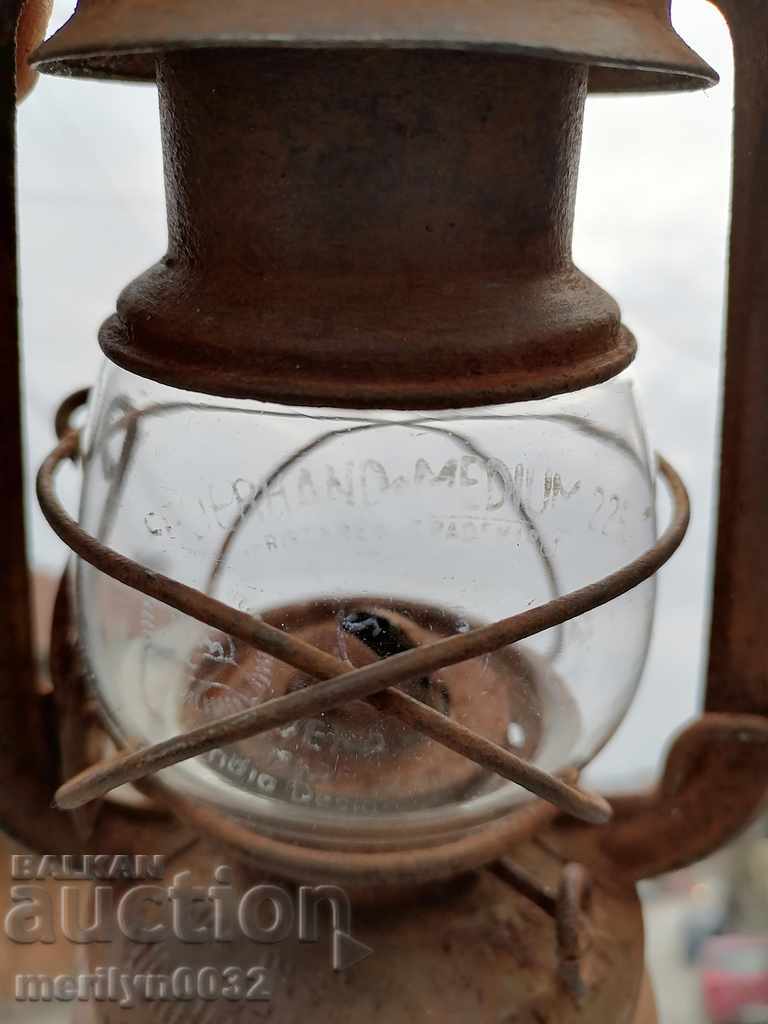 Old German lantern, lamp, spotlight lamp