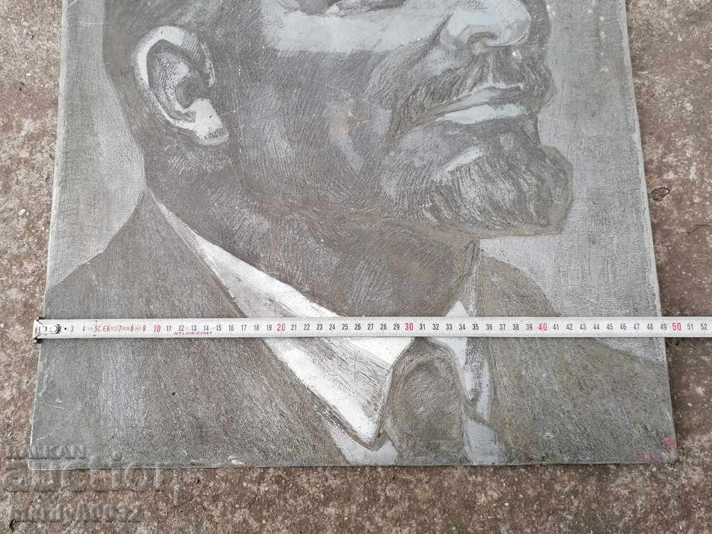 Author's engraving zincography image of Lenin UNIQUE propaganda - 5 Author's engraving zincography image of Lenin UNIQUE propaganda - 5