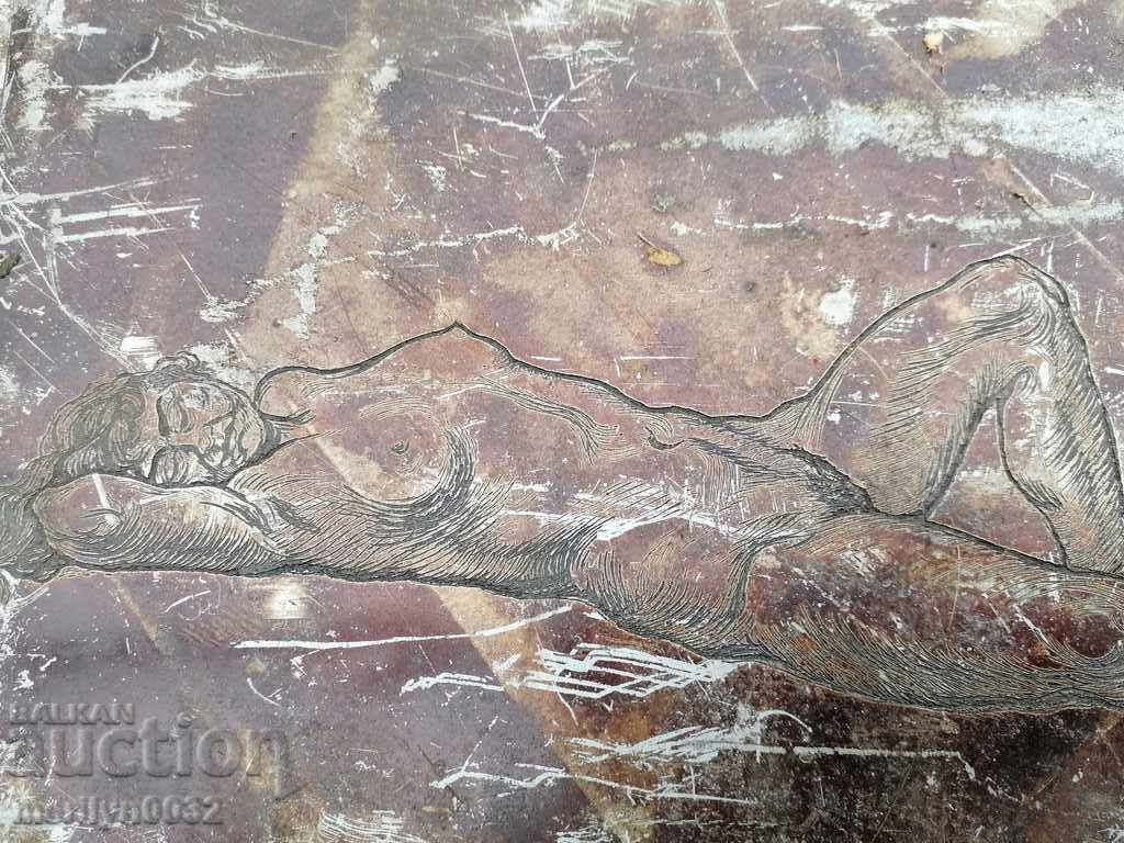 Author's engraving zincography Born near UNIQUE naked body - 7 Author's engraving zincography Born near UNIQUE naked body - 7