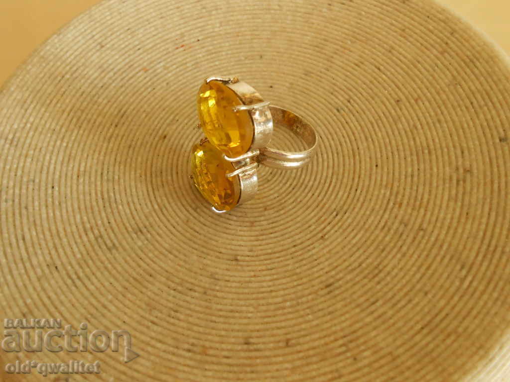 Delivery of Exclusive silver RING 2 pcs. Citrine FAIRY TALE 25/15 mm Delivery of Exclusive silver RING 2 pcs. Citrine FAIRY TALE 25/15 mm
