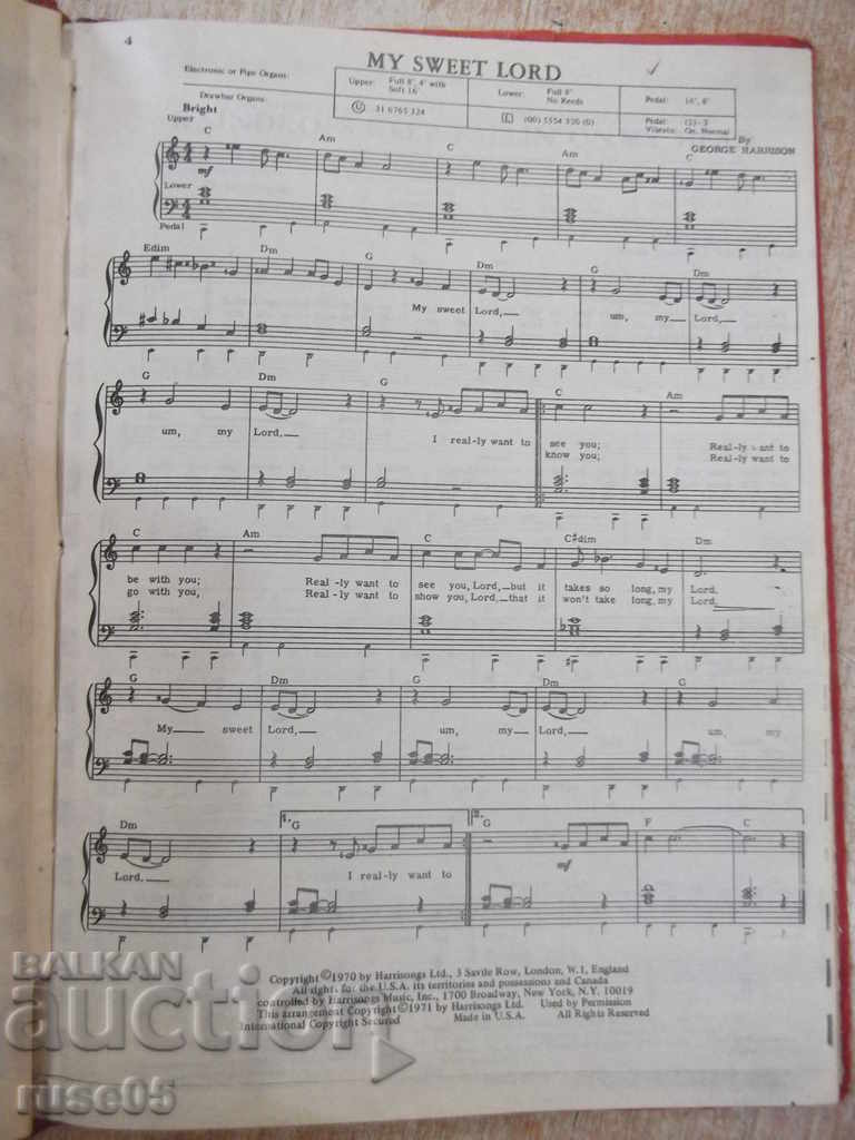 The book "GOLDEN ORGAN SOLOS - JOHN BRIMHALL'S" - 128 pages. with price 20.00 BGN | € 10.23