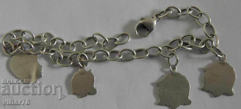 Old women's silver bracelet - 5