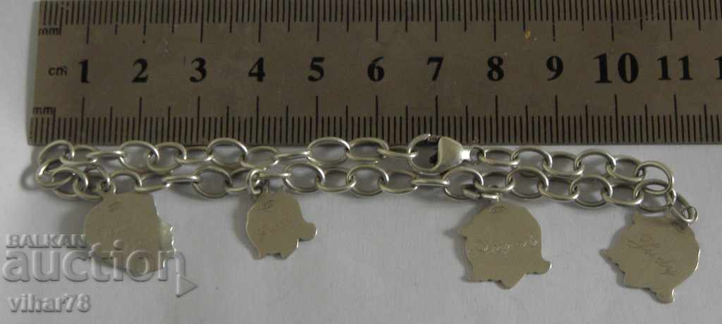 Old women's silver bracelet - 6