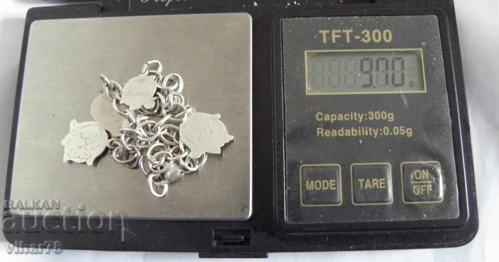 Old women's silver bracelet - 7