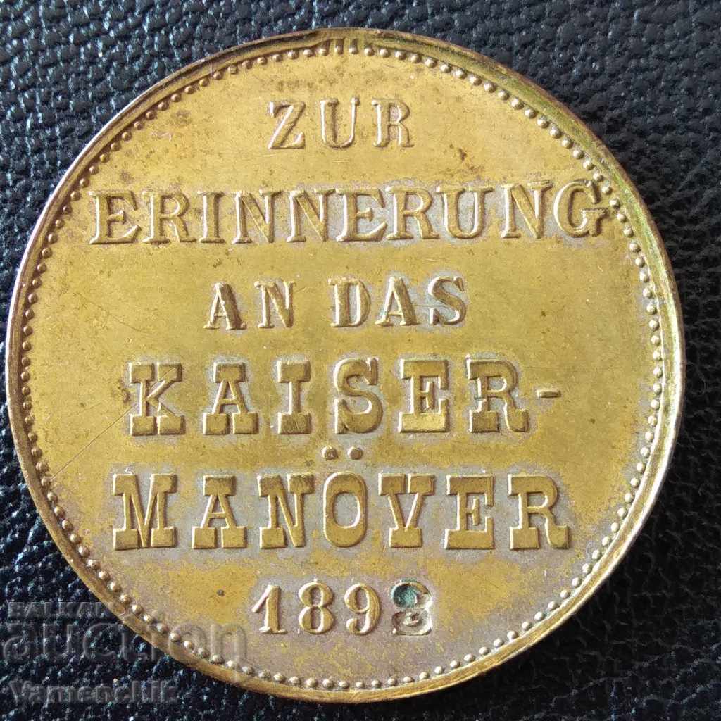 Medalia militară germană 1893 CURIOZA RARĂ GERMANIA s-a schimbat ani