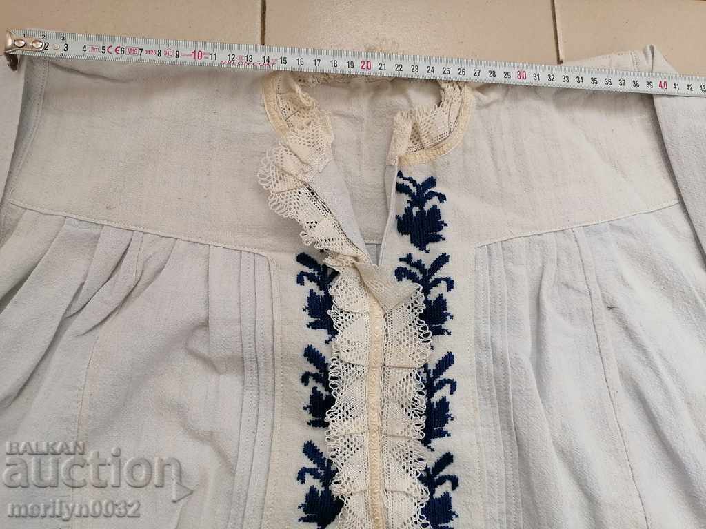 Женска риза ръчна бродерия  кенар дантела чеиз носия сукман - 7