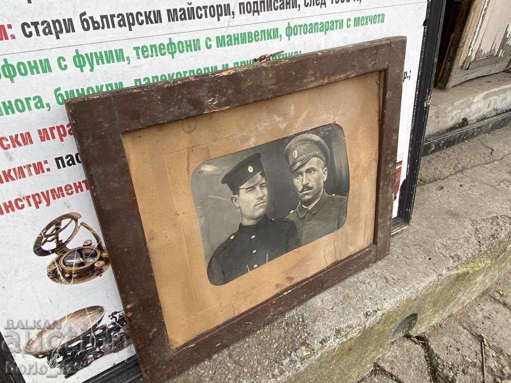 10548. OLD MILITARY PHOTO Retouched IN A WOODEN FRAME - 6 10548. OLD MILITARY PHOTO Retouched IN A WOODEN FRAME - 6