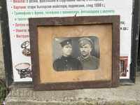10548. OLD MILITARY PHOTO Retouched IN A WOODEN FRAME