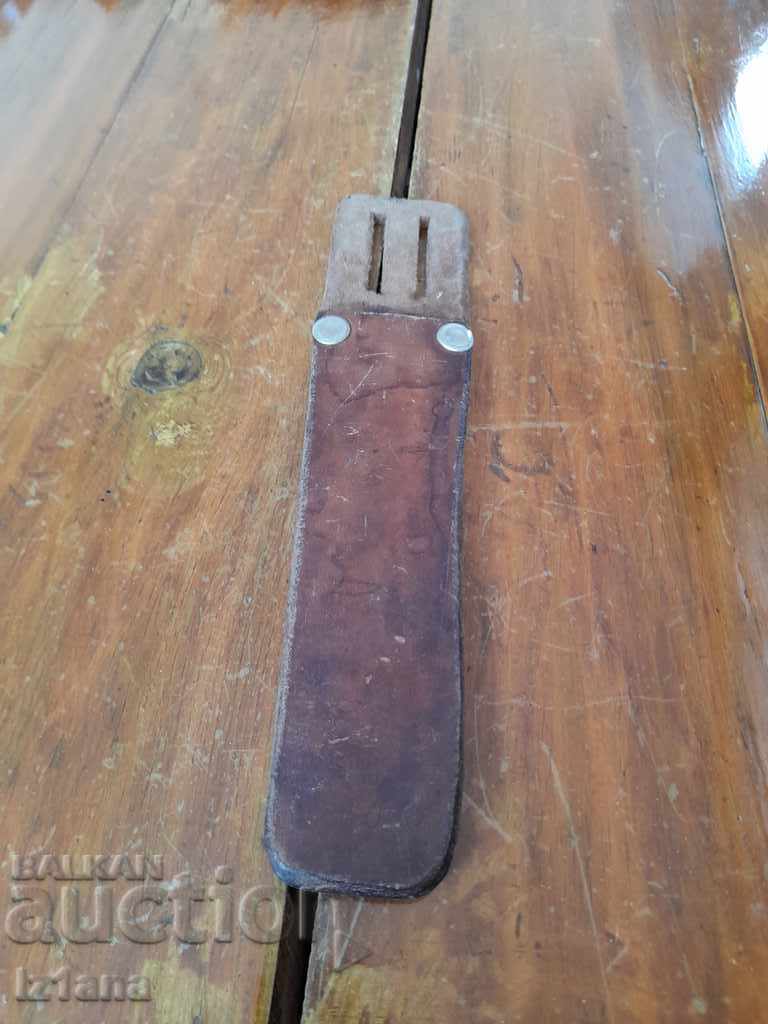 Old leather knife for knife