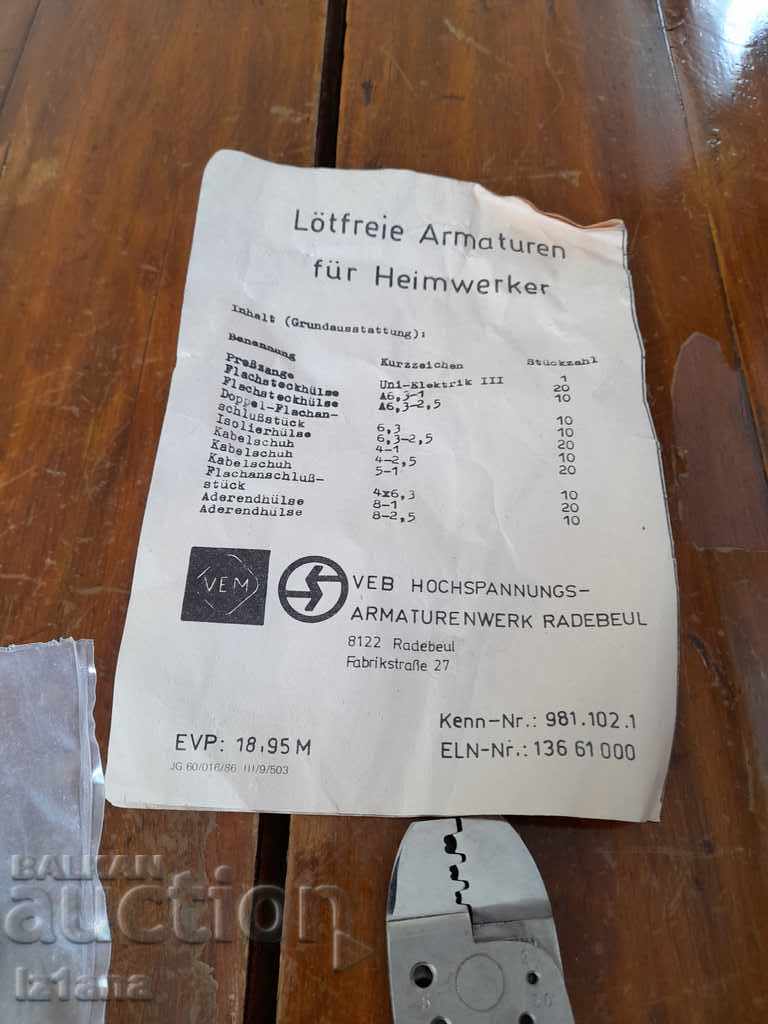 Auction Old pliers for cables, terminals Auction Old pliers for cables, terminals