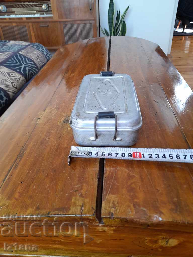 Old aluminum box with price 25.00 BGN | € 12.78 Old aluminum box with price 25.00 BGN | € 12.78