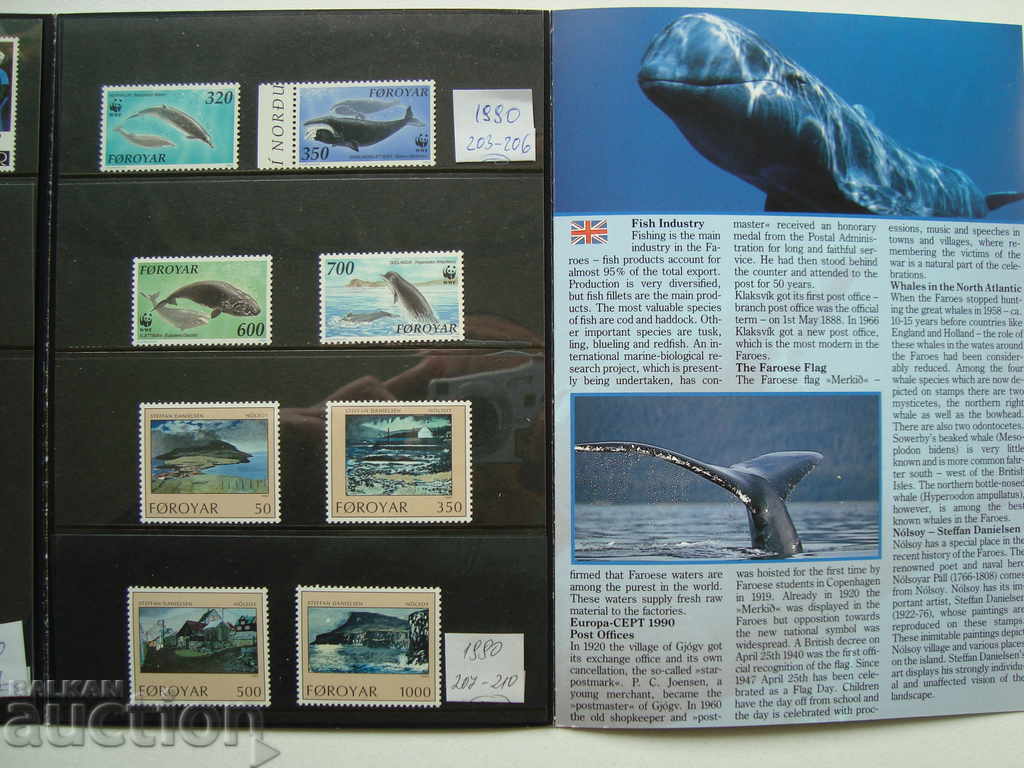 Auction  Anniversary album stamps Faroe Islands 1990 philately