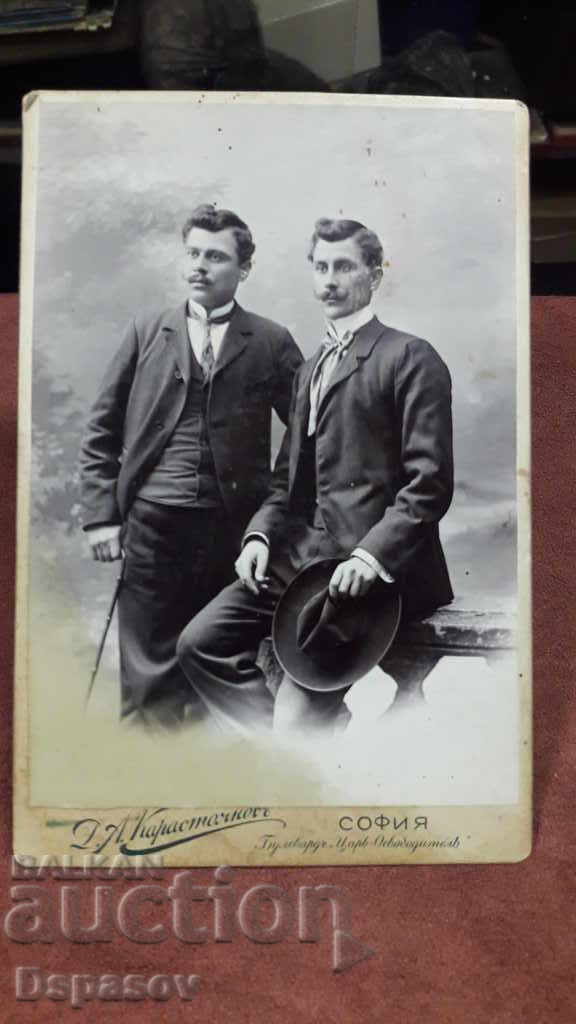 Royal Old Photo Hard Cardboard doi bărbați Fotografie