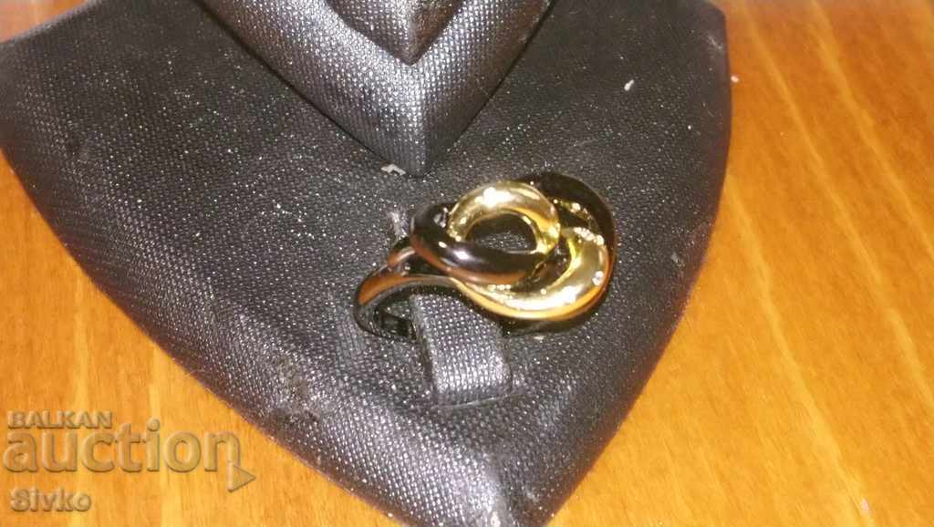 Ring black and yellow gold