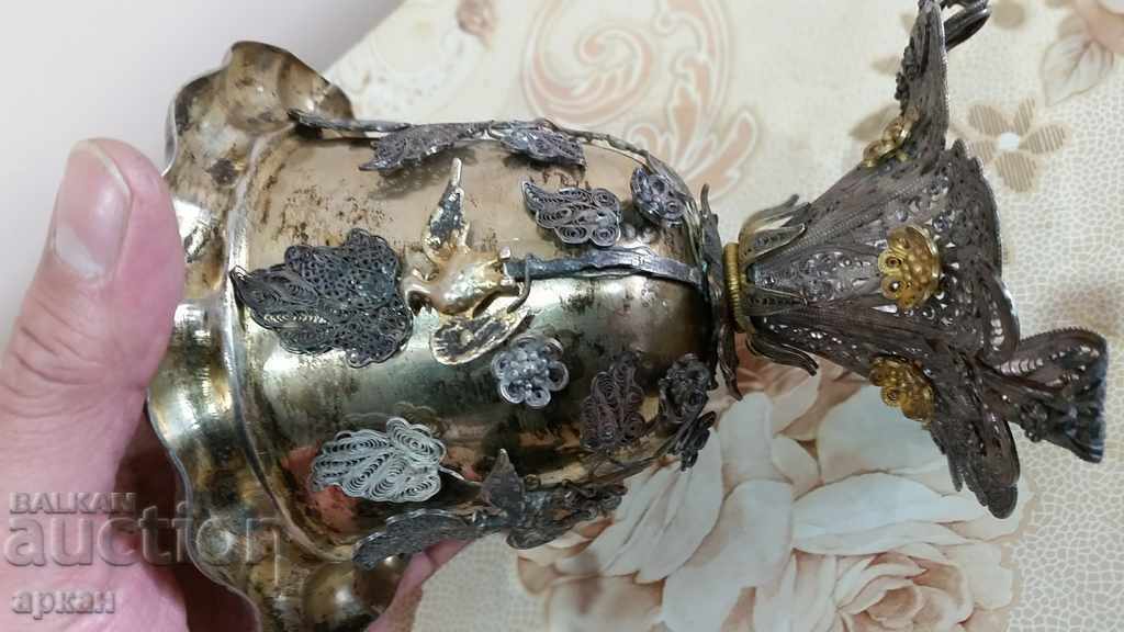 Cupa de argint cu filigran, ștampile Imperiul Otoman cu preț € 1900.00 | 3716.08 BGN