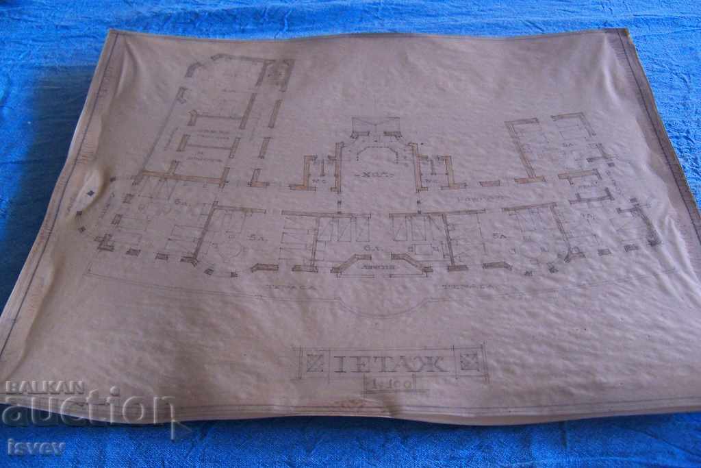 Beautiful old architectural drawing from before 1944. №2 - 5 Beautiful old architectural drawing from before 1944. №2 - 5