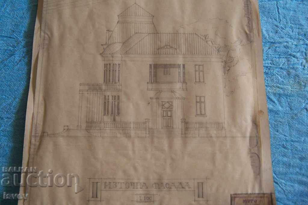 Beautiful old architectural drawing, sketch drawing from before 1944 with price 20.00 BGN | € 10.23 Beautiful old architectural drawing, sketch drawing from before 1944 with price 20.00 BGN | € 10.23