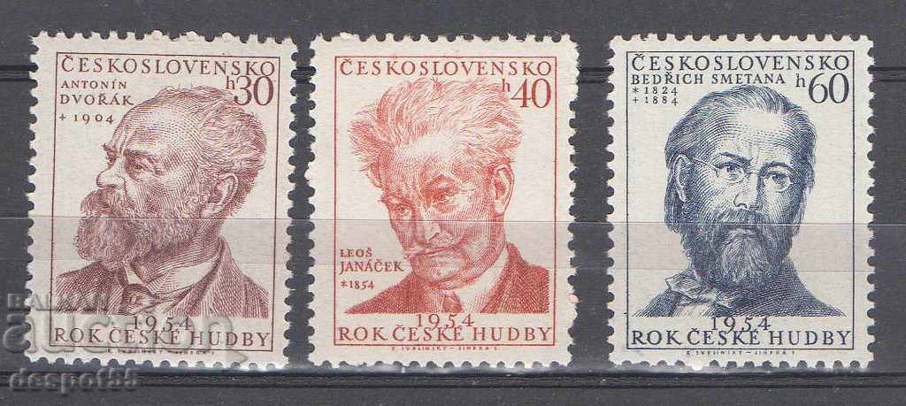 1954. Cehoslovacia. muzicieni cehoslovace.