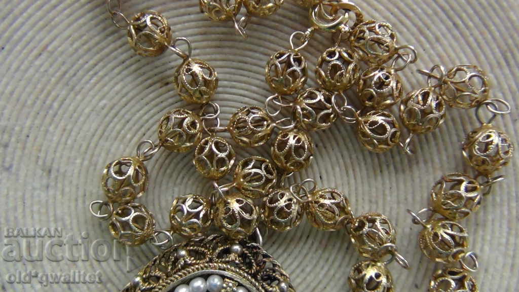 Auction Old silver NECKLACE / JEWELRY / NECKLACE Silver gilding Israel Auction Old silver NECKLACE / JEWELRY / NECKLACE Silver gilding Israel
