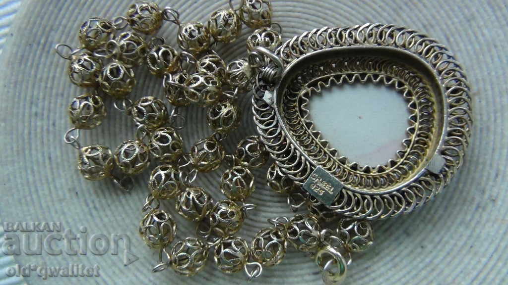 Old silver NECKLACE / JEWELRY / NECKLACE Silver gilding Israel - 6 Old silver NECKLACE / JEWELRY / NECKLACE Silver gilding Israel - 6