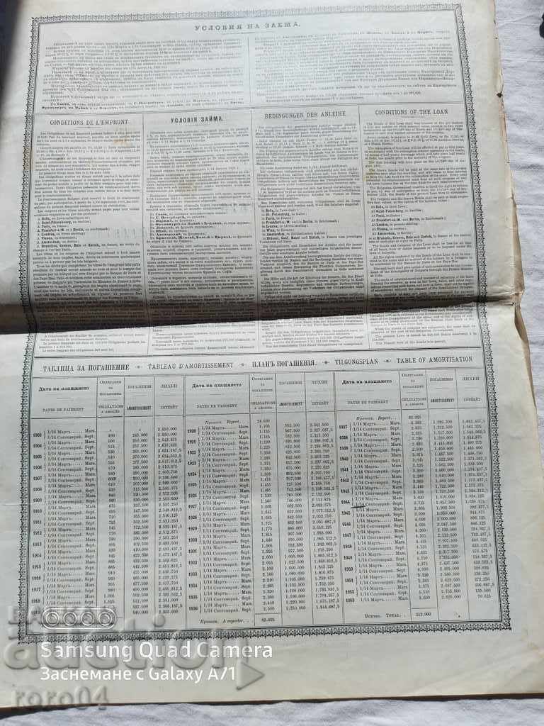 BOND - PRINCIPALITY OF BULGARIA - 5 BOND - PRINCIPALITY OF BULGARIA - 5