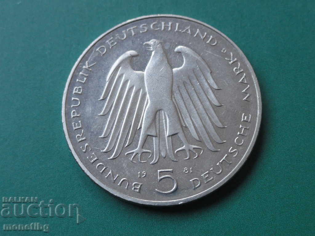 Delivery of Germany 1981 - 5 Mark ''Karl vom Stein'' Proof Delivery of Germany 1981 - 5 Mark ''Karl vom Stein'' Proof