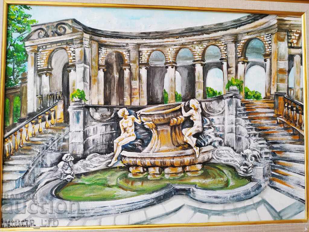 GREEK AMPHITHEATER, painting UNIQUE 54.5/41.5 oil frame - 6 GREEK AMPHITHEATER, painting UNIQUE 54.5/41.5 oil frame - 6