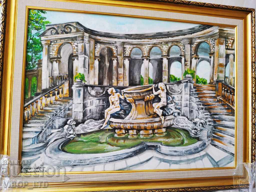 Unicat! Tablou de autor mare cu ramă AMFITEATRU GRECESC Unicat! Tablou de autor mare cu ramă AMFITEATRU GRECESC