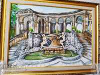 Μοναδικό! Μεγάλος πρωτότυπος πίνακας με κορνίζα ΕΛΛΗΝΙΚΟ ΑΜΦΙΘΕΑΤΡΟ