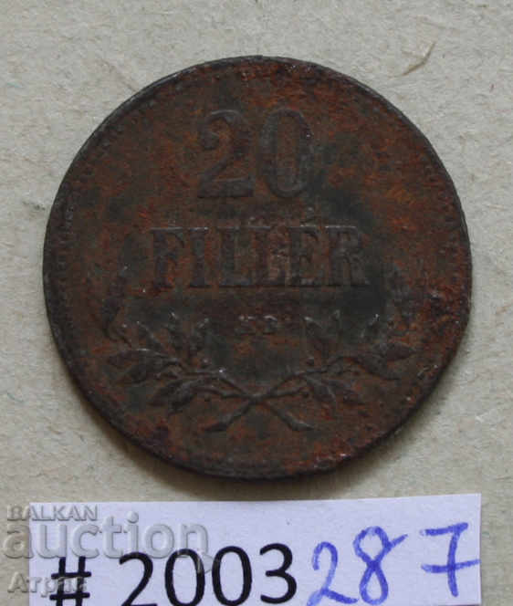 20 fillers 1916 Hungary