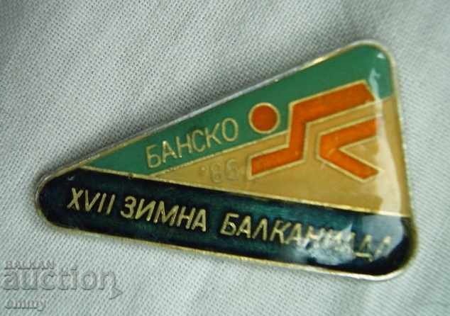 Old badge ski sport XVII Winter Balkan Bansko