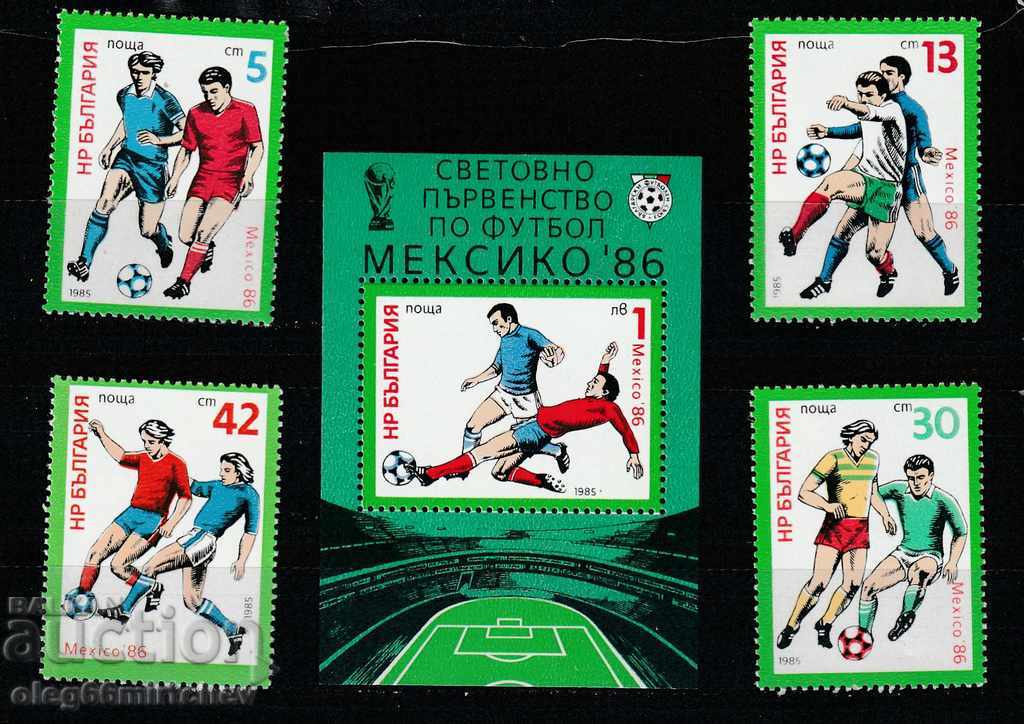 България 1985 г. Спорт - Футбол с.+ бл. БК№3426/30  чисти