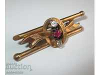 Beautiful old antique Victorian women's brooch 19th century