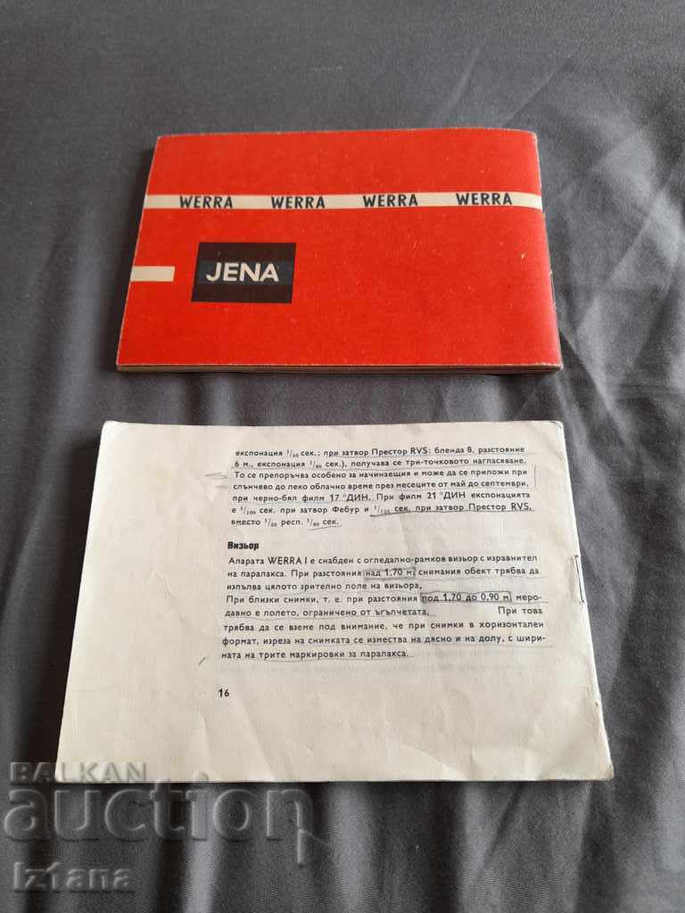 Delivery of Operating Instructions Werra Camera Delivery of Operating Instructions Werra Camera