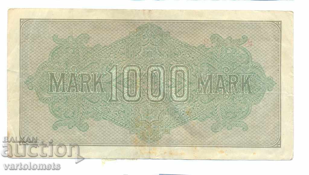 1000 Reich stamps 1922 Germany with price 5.00 BGN | € 2.56