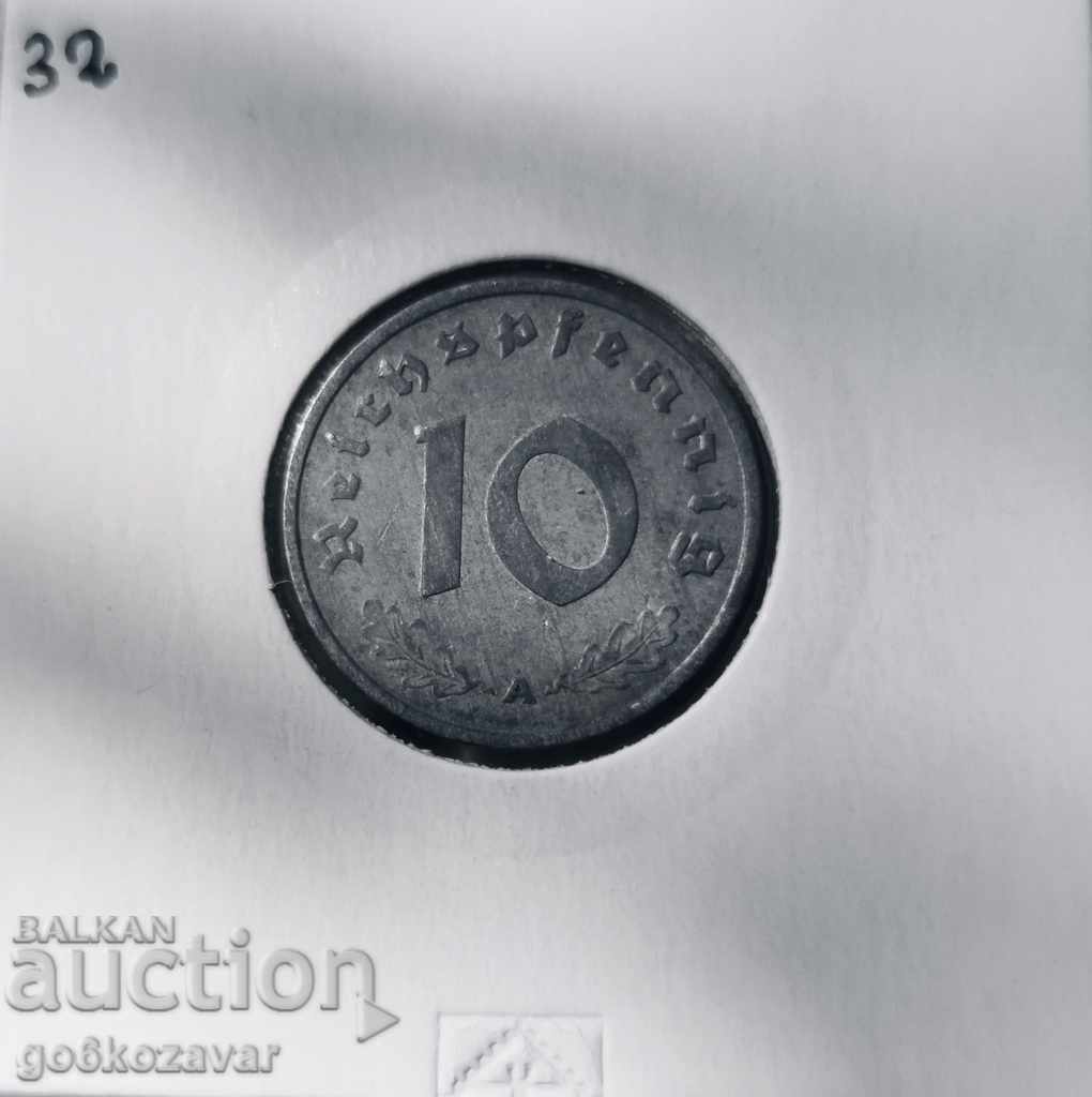 Γερμανία Τρίτο Ράιχ 10 Reichspfennig 1943/ε