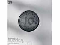 Γερμανία Τρίτο Ράιχ 10 Reichspfennig 1943/ε