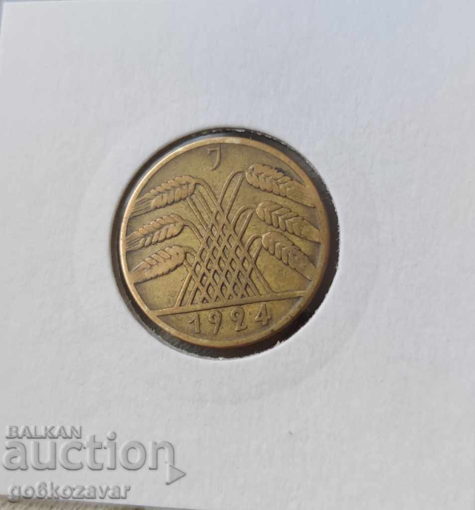 Germany 10 Pfennig 1924 with price 2.10 BGN | € 1.07