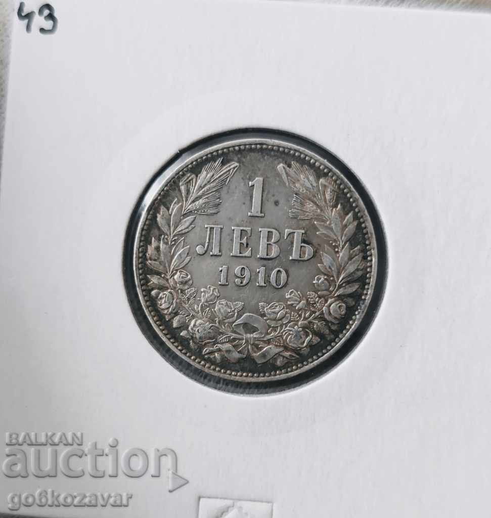 България 1 лев 1910г Сребро. Запазена! За колекция! България 1 лев 1910г Сребро. Запазена! За колекция!