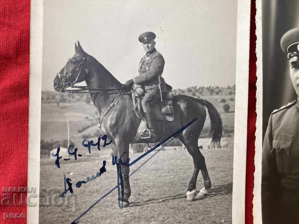 Delivery of Officer on a horse Autograph Father and son Military Distinction Tarnovo