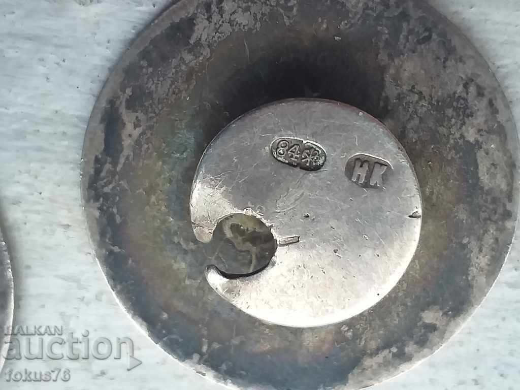 BUTOANE RUSIA ȚARISTĂ ARGINT NIELO PECETE 84 NK - 5